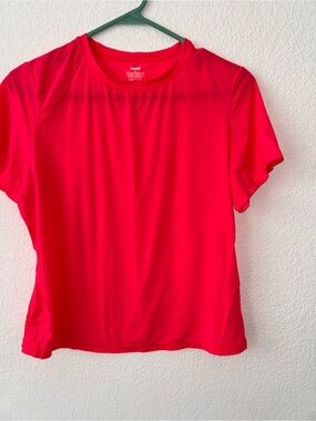 SKIMS Fits Everybody Full Length T-Shirt Neon Pinkish Coral XL Like new